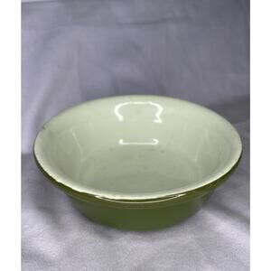Hall Olive Green Stoneware Serving Baking Bowl #391 1/2 Great Holiday Color